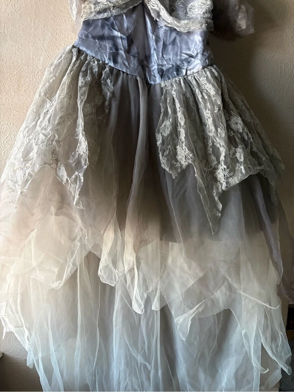 Dreamgirl Girls' Silver Gray Ghost Bride Costume